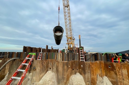 Intake Pipe Installation at South Penetration 1